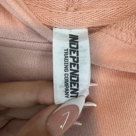 Independent Trading Co. "Easily Distracted By Dogs" Graphic Hoodie Medium Pink - Picture 5 of 7